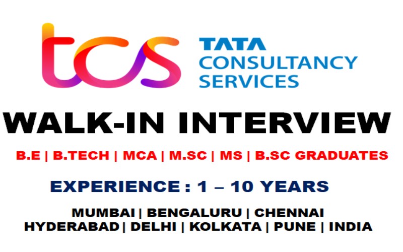 TCS Walk In Interview Freshers And Experienced Salary Rs 5 25